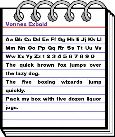 Vonnes Regular animated font preview Vonnes Regular animated font preview