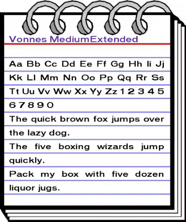 Vonnes Regular animated font preview Vonnes Regular animated font preview