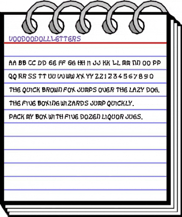 VoodooDollLetters Regular animated font preview