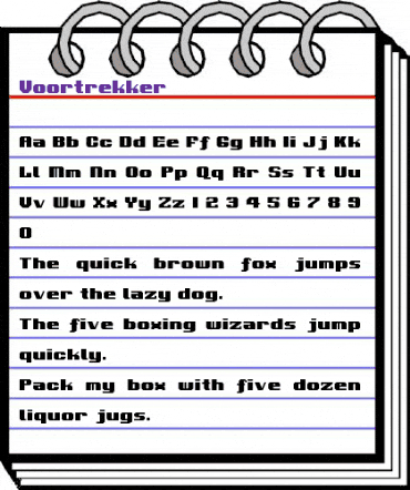 Voortrekker Regular animated font preview Voortrekker Regular animated font preview