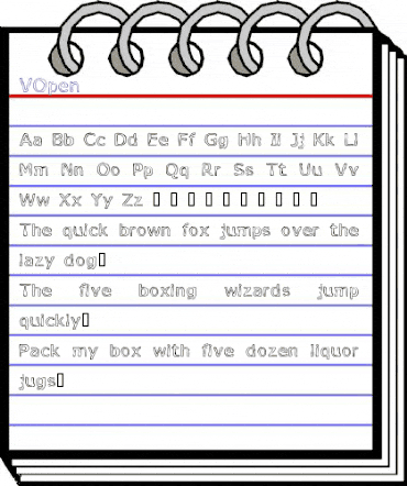 VOpen Regular animated font preview