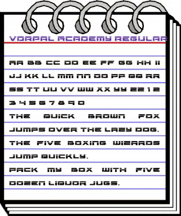 Vorpal Academy Regular animated font preview