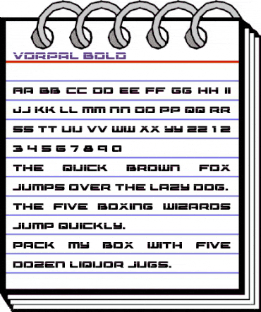 Vorpal Bold Bold animated font preview Vorpal Bold Bold animated font preview