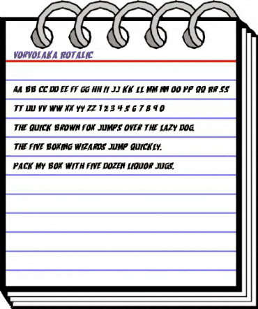 Vorvolaka Rotalic Italic animated font preview Vorvolaka Rotalic Italic animated font preview