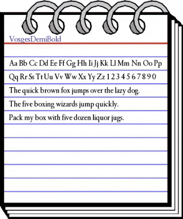 VosgesDemiBold Regular animated font preview VosgesDemiBold Regular animated font preview