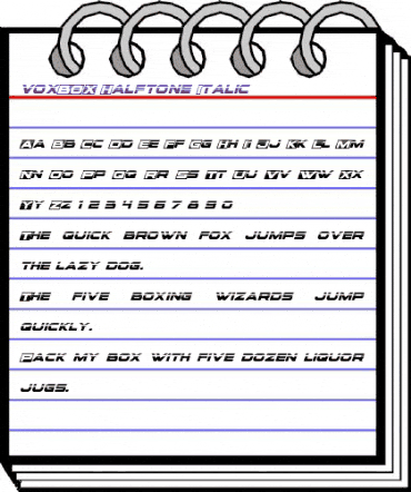 voxBOX Halftone Italic Italic animated font preview voxBOX Halftone Italic Italic animated font preview