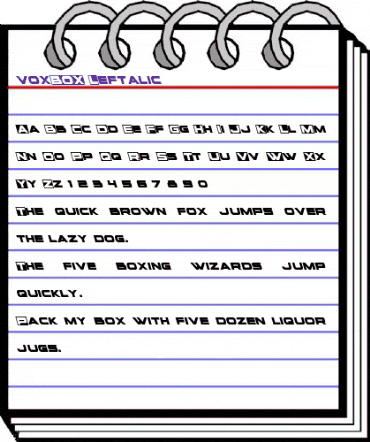 voxBOX Leftalic Italic animated font preview voxBOX Leftalic Italic animated font preview
