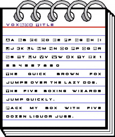 voxBOX Title Regular animated font preview voxBOX Title Regular animated font preview