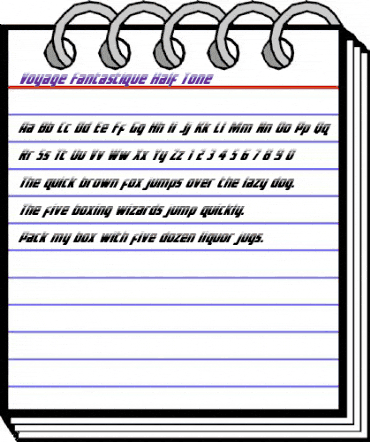 Voyage Fantastique Half-Tone Italic animated font preview Voyage Fantastique Half-Tone Italic animated font preview