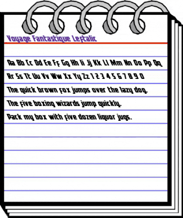 Voyage Fantastique Leftalic Italic animated font preview Voyage Fantastique Leftalic Italic animated font preview