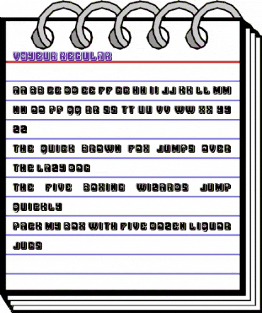 Voyeur Regular animated font preview