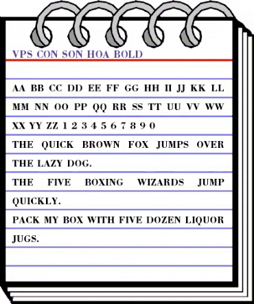 VPS Con Son Hoa Bold animated font preview