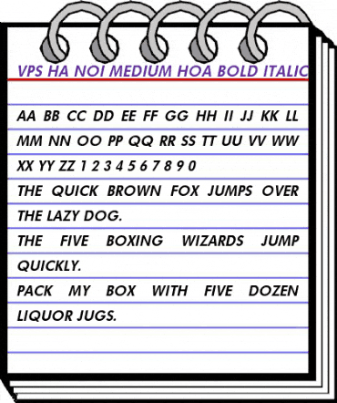 VPS Ha Noi Medium Hoa Bold Italic animated font preview