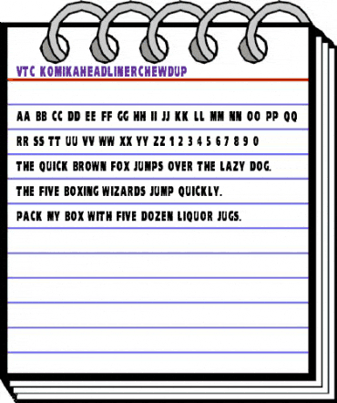 VTC-KomikaHeadLinerChewdUp Regular animated font preview