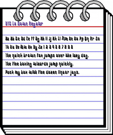 VTC Lo-Down Regular animated font preview VTC Lo-Down Regular animated font preview