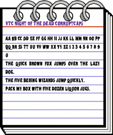 VTC Night Of The Dead CorruptCaps animated font preview VTC Night Of The Dead CorruptCaps animated font preview