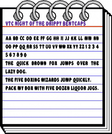 VTC Night Of The Drippy BentCaps animated font preview VTC Night Of The Drippy BentCaps animated font preview