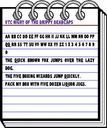 VTC Night Of The Drippy DeadCaps animated font preview VTC Night Of The Drippy DeadCaps animated font preview