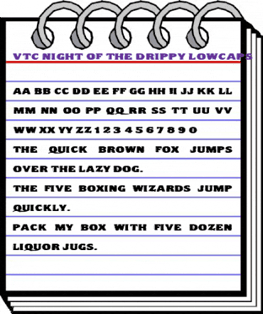 VTC Night Of The Drippy LowCaps animated font preview VTC Night Of The Drippy LowCaps animated font preview