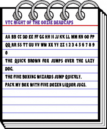 VTC Night Of The Oozie DeadCaps animated font preview VTC Night Of The Oozie DeadCaps animated font preview