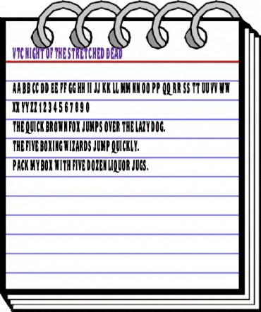 VTC Night Of The Stretched Dead animated font preview VTC Night Of The Stretched Dead animated font preview