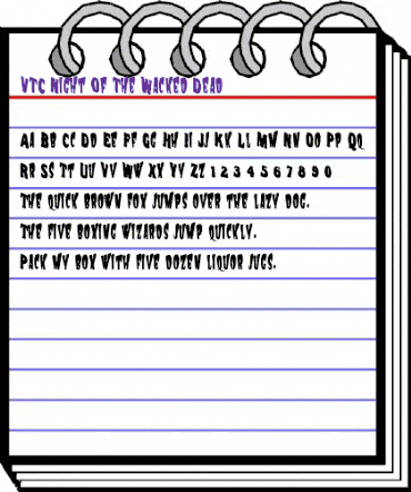 VTC Night Of The Wacked Dead animated font preview VTC Night Of The Wacked Dead animated font preview