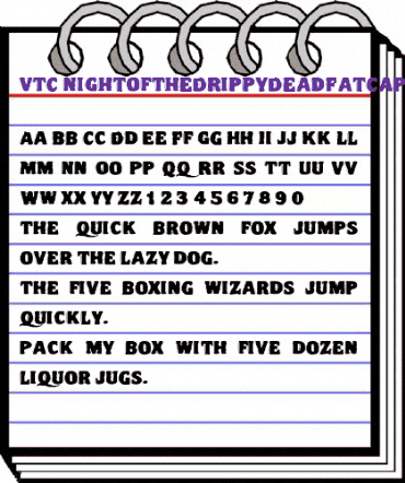 VTC NightOfTheDrippyDeadFatCaps Regular animated font preview VTC NightOfTheDrippyDeadFatCaps Regular animated font preview