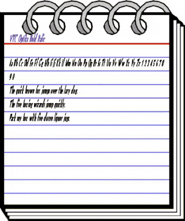 VTC Optika Bold Italic animated font preview VTC Optika Bold Italic animated font preview