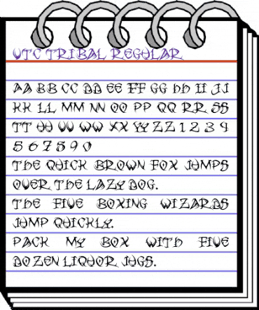VTC Tribal Regular animated font preview
