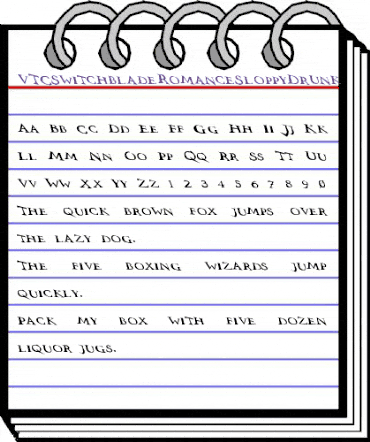 VTCSwitchbladeRomanceSloppyD Regular animated font preview VTCSwitchbladeRomanceSloppyD Regular animated font preview