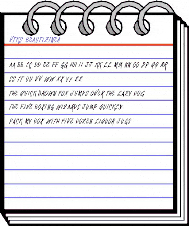 Vtks Beautizinea Regular animated font preview Vtks Beautizinea Regular animated font preview