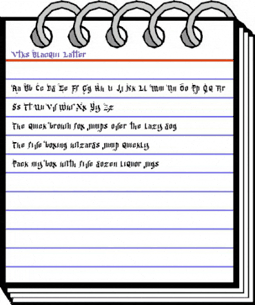 Vtks Blacqui Latter Regular animated font preview