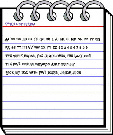 Vtks espinhuda Regular animated font preview Vtks espinhuda Regular animated font preview