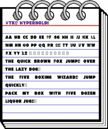 Vtks HyperBoldi Regular animated font preview