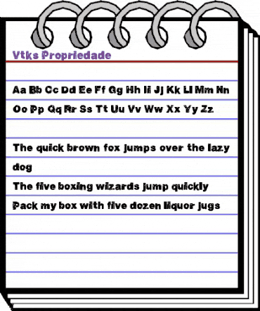 Vtks Propriedade Regular animated font preview
