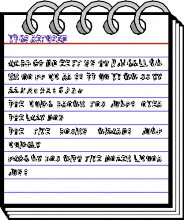 VTKS REFUSED Regular animated font preview VTKS REFUSED Regular animated font preview