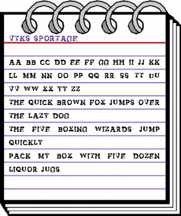 Vtks Sportage Regular animated font preview