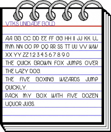 vtks unidade bold Regular animated font preview
