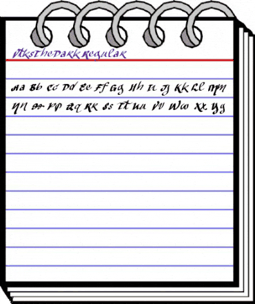 Vtks The Dark Regular animated font preview Vtks The Dark Regular animated font preview
