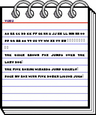 Vuku Regular animated font preview