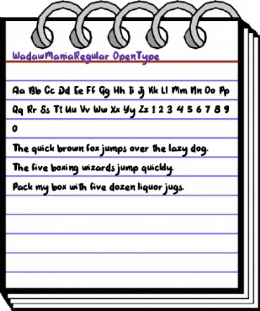 Wadaw Mania Regular animated font preview Wadaw Mania Regular animated font preview