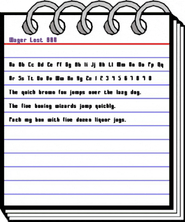 Wager Lost BRK Normal animated font preview Wager Lost BRK Normal animated font preview