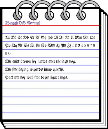 WaggleDB Normal animated font preview