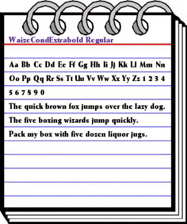WaizeCondExtrabold Regular animated font preview WaizeCondExtrabold Regular animated font preview