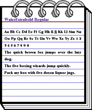 WaizeExtrabold Regular animated font preview