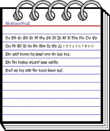 WalbaumFraT Regular animated font preview WalbaumFraT Regular animated font preview