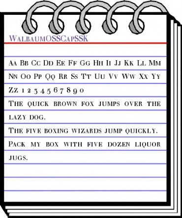 WalbaumOSSCapSSK Regular animated font preview WalbaumOSSCapSSK Regular animated font preview