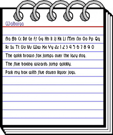 Walburga Regular animated font preview Walburga Regular animated font preview