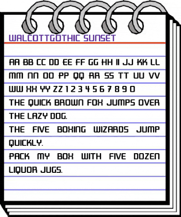 WalcottGothic Sunset animated font preview WalcottGothic Sunset animated font preview