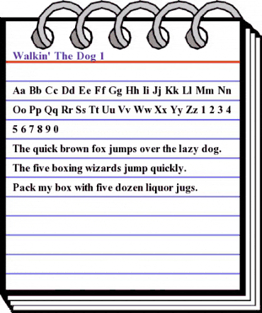 Walkin' The Dog 1 Regular animated font preview